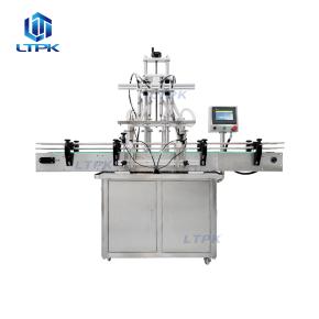 LT-QZDY4 Automatic 4 Heads Servo Piston Pump Juice Beverage Quantitative Cosmetic Bottle Liquid Filling Machine