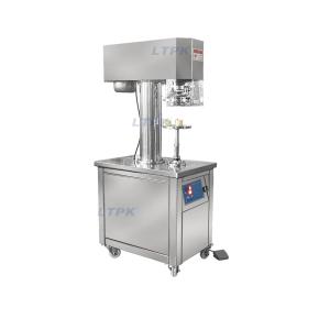 LT-100 Vertical Stainless Steel Desktop Semi Automatic Easy Open PET Tin Pop Can Seamer Capping Sealing Machine