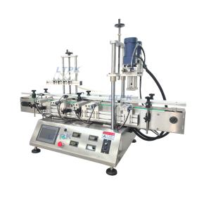 LT-DFC4 Automatic Tabletop 4 Heads Magnetic Pump Filling Filler and Capper Integrated Machine 2 in 1