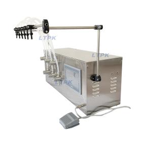 LT-G25F Desktop Six-Head Magnetism Forle Pumps Sub-Installed Alcohol Oil Perfume Corrosion-Resistant Filling Machine