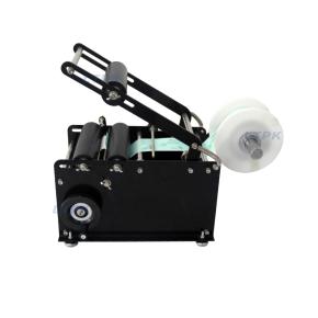 LT-L100N Small Manual Hand Labeling Machine For Round Plastic Metal And Glass Bottle Labeling With No Power