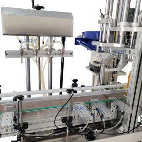 LT-DFC4-CF Automatic 4 Head Liquid Filling and Capping Machine 5-500ml Desktop Bottle Filler with Optional Pump
