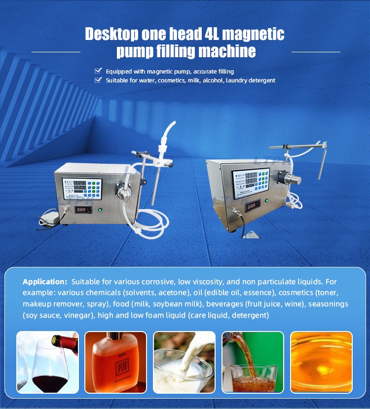 Semi Automatic Quantitative Filling Machine 30ML-5000ML Electric Magnetic Pump <a href=https://www.liantengmachine.com/list-8-42.html target='_blank'>Liquid Filling Machine</a>.jpg