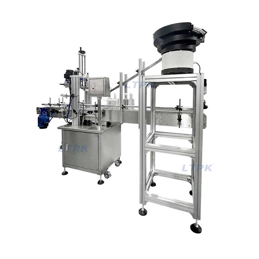 Customized Automatic Plastic Bottle Screw Capping Machine Plastic Bottle Caps filling and capping machine production line with vibration bowl.jpg
